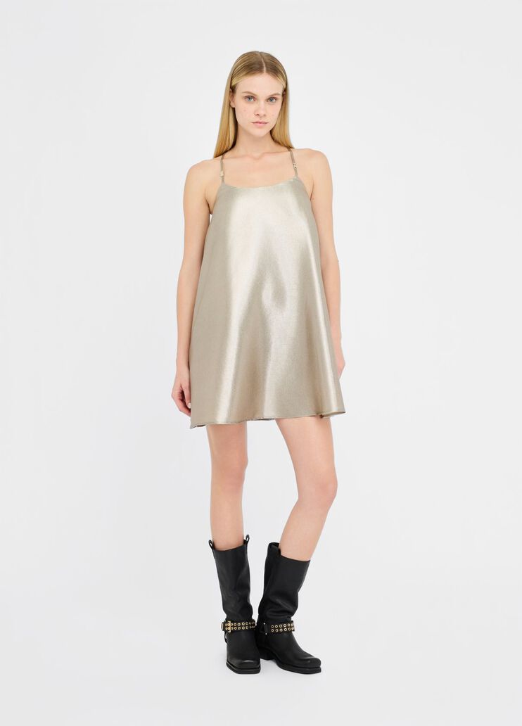 Laminated crepe dress gold Liu Jo - large image number 5