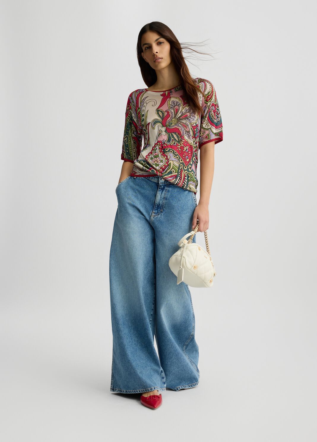 High-rise flared jeans blue denim Liu Jo - large image number 3