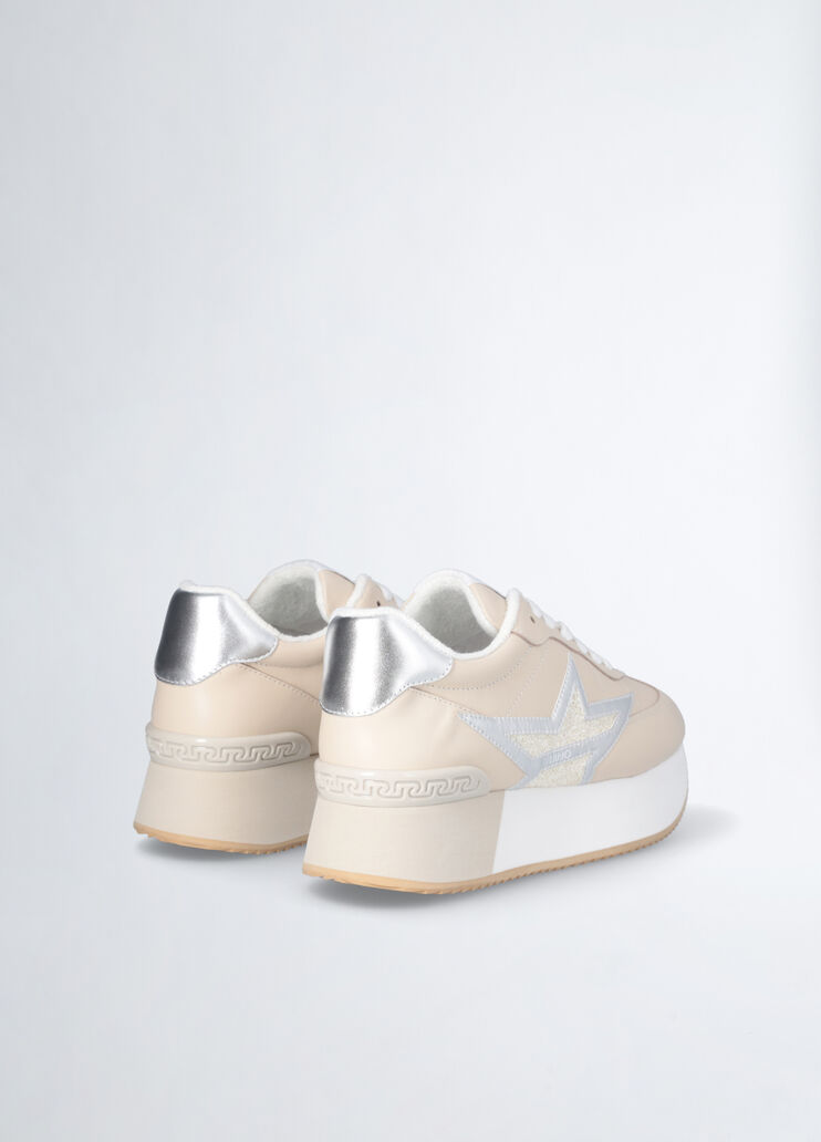 Sneakers en cuir beige Liu Jo - large image number 1