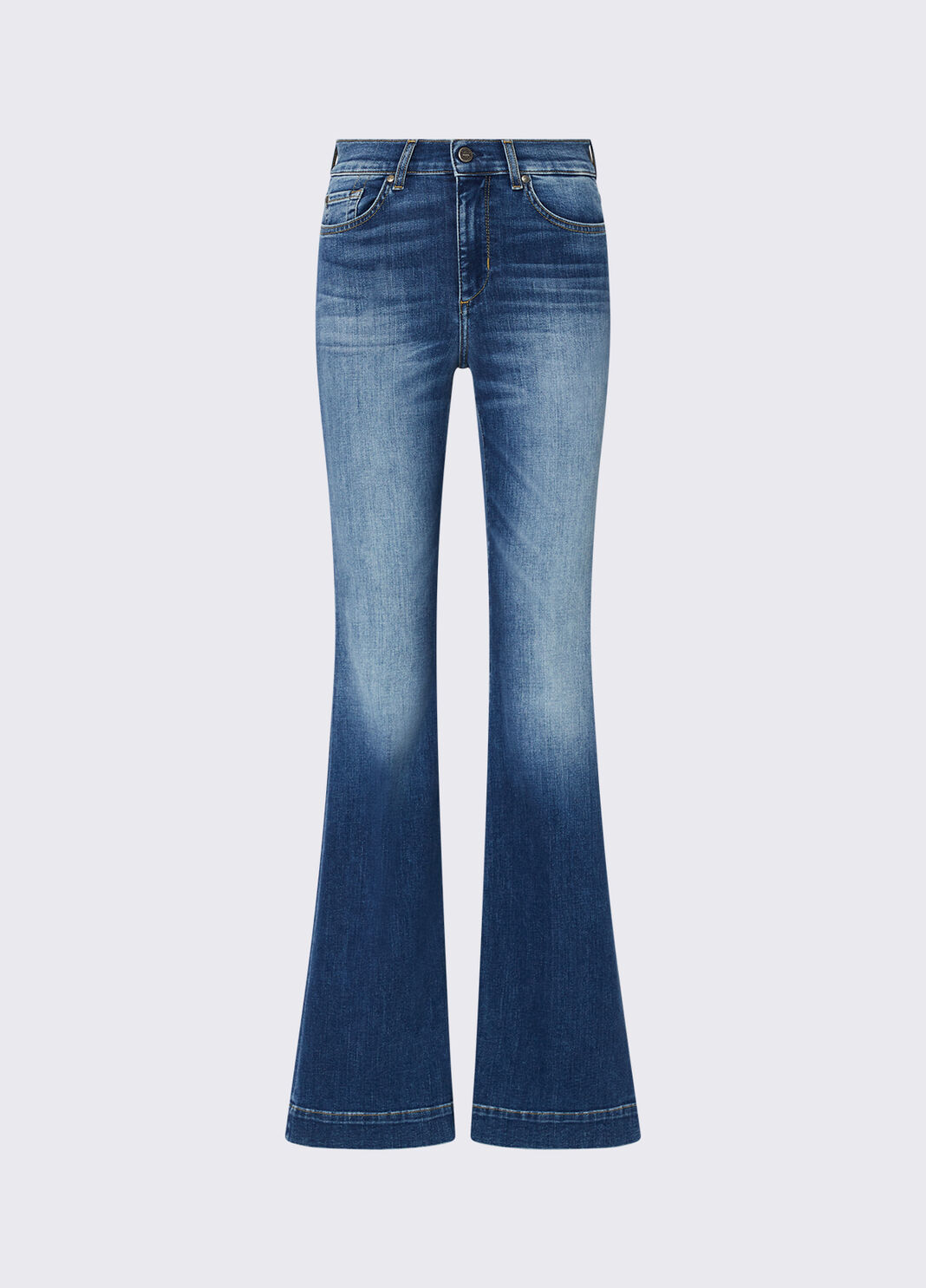 Bell-bottom jeans with rhinestones blue denim Liu Jo - large image number 6