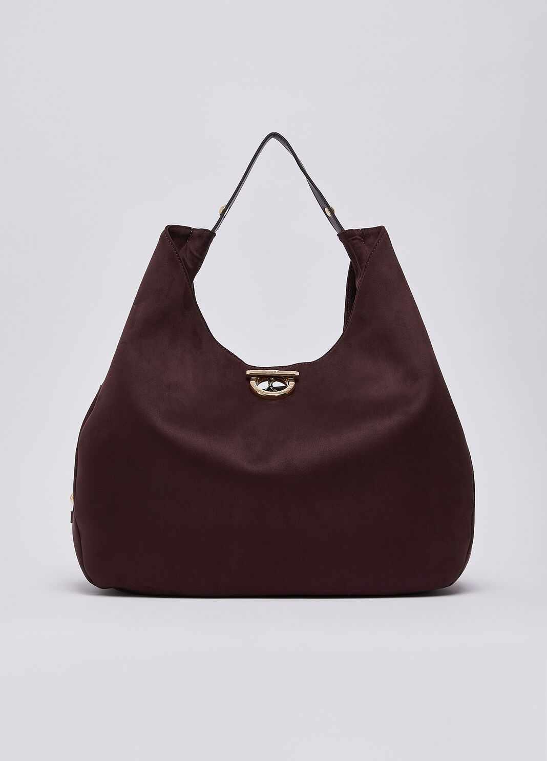 Bolso hobo tama&ntilde;o grande con tachuelas berenjena Liu Jo - large image number 1