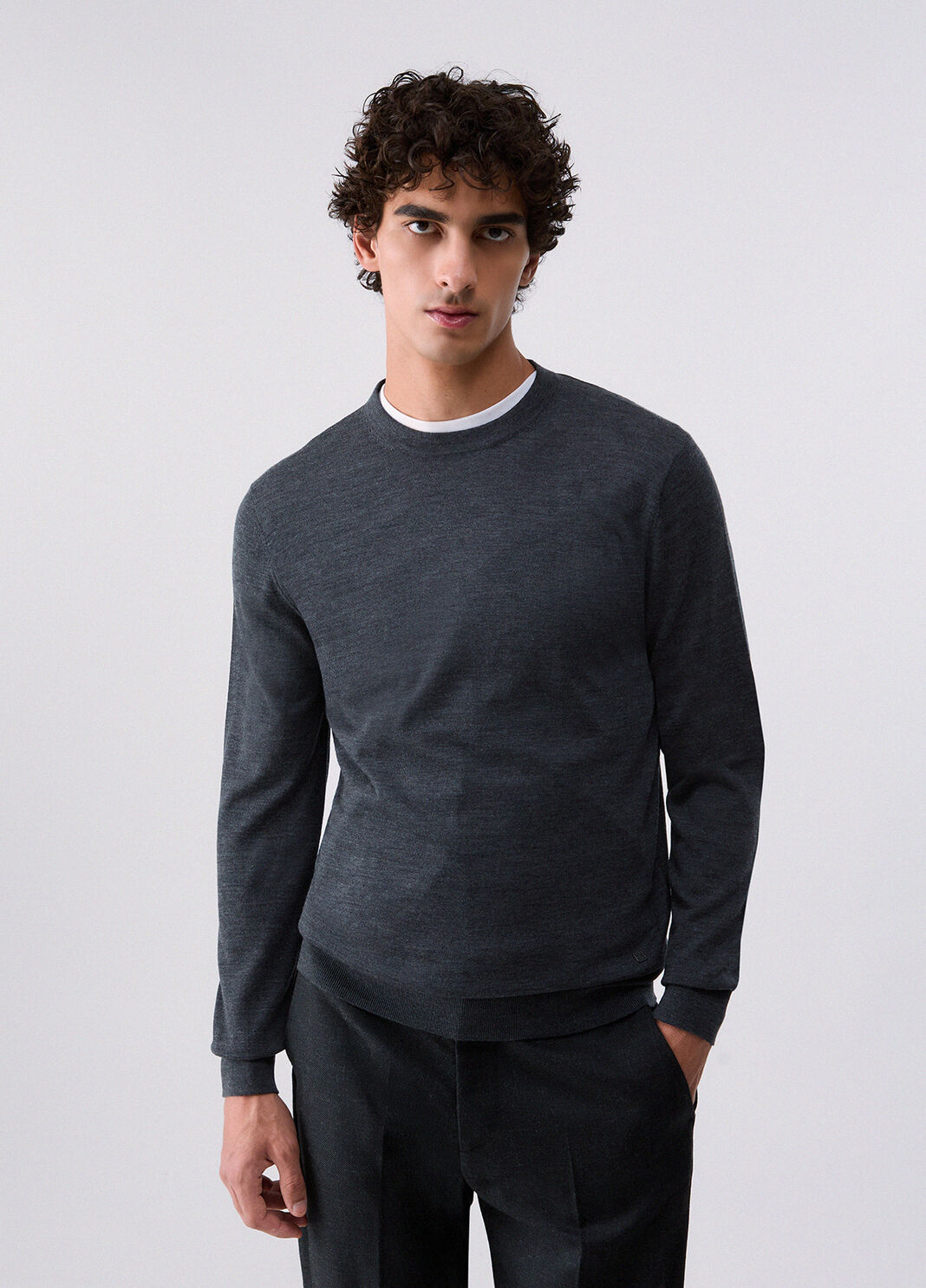 Punto en lana merino gris oscuro Liu Jo - large image number 0