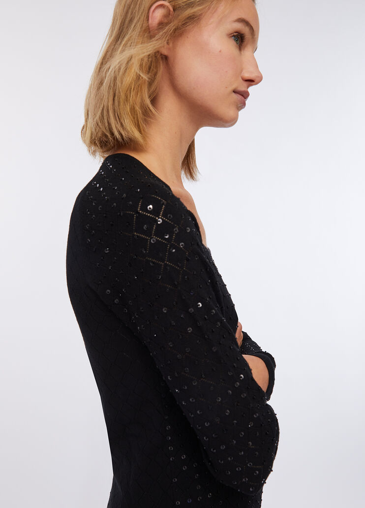 Pull avec paillettes noir Liu Jo - large image number 2