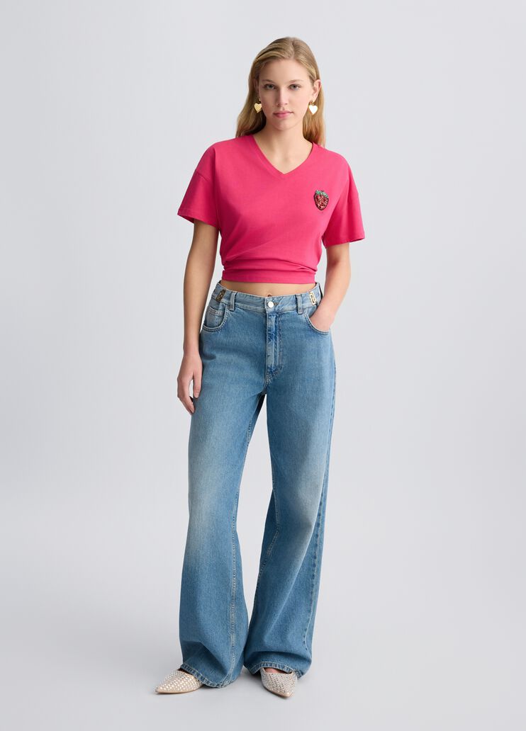 High-rise baggy jeans blue denim Liu Jo - large image number 5 High-rise baggy jeans blue denim Liu Jo - large image number 5