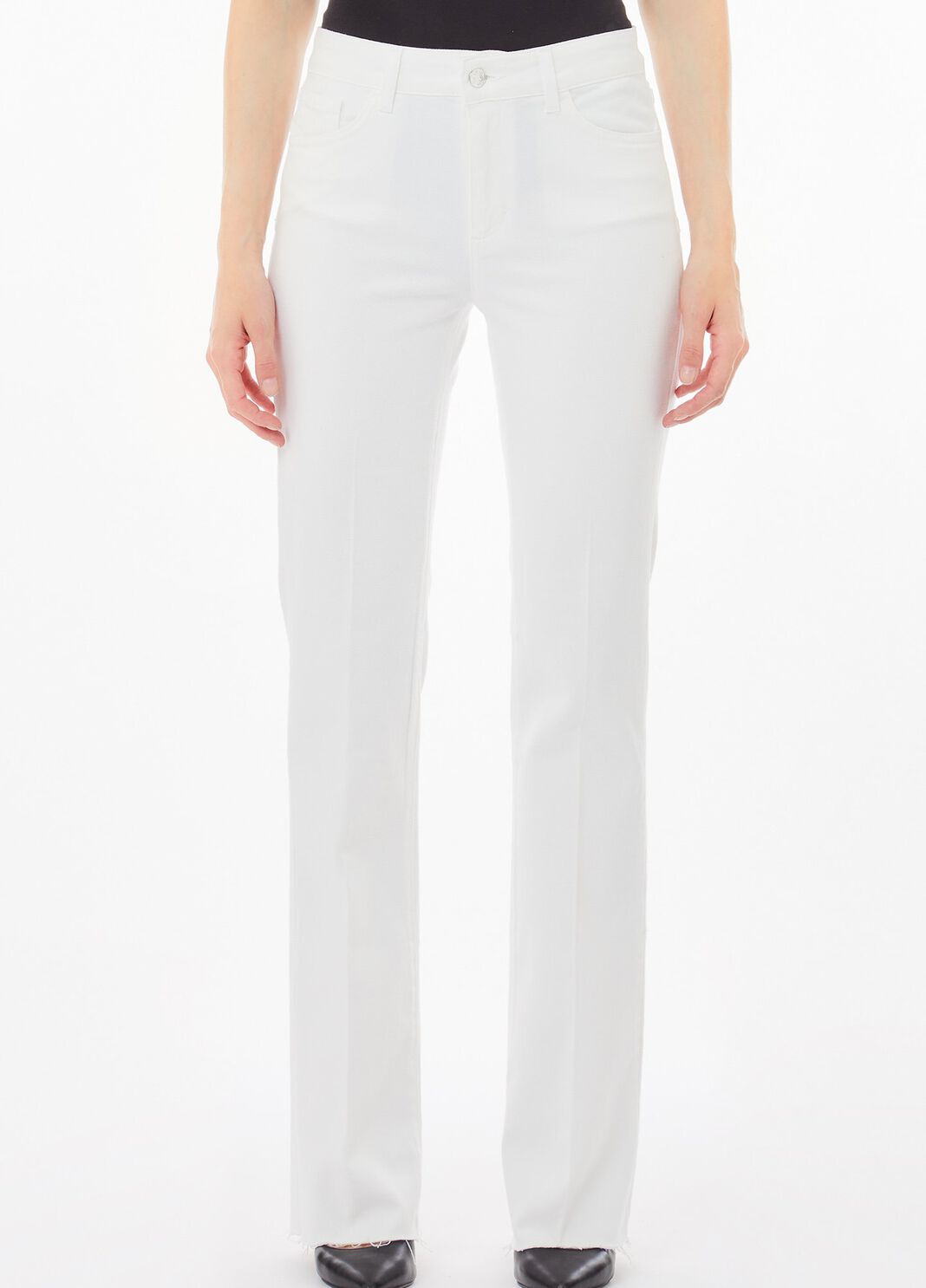 Pantalones bootcut blanco lana Liu Jo - large image number 0
