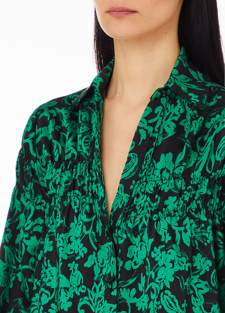 Hemdbluse aus bedrucktem Twill Grün Liu Jo - large image number 2