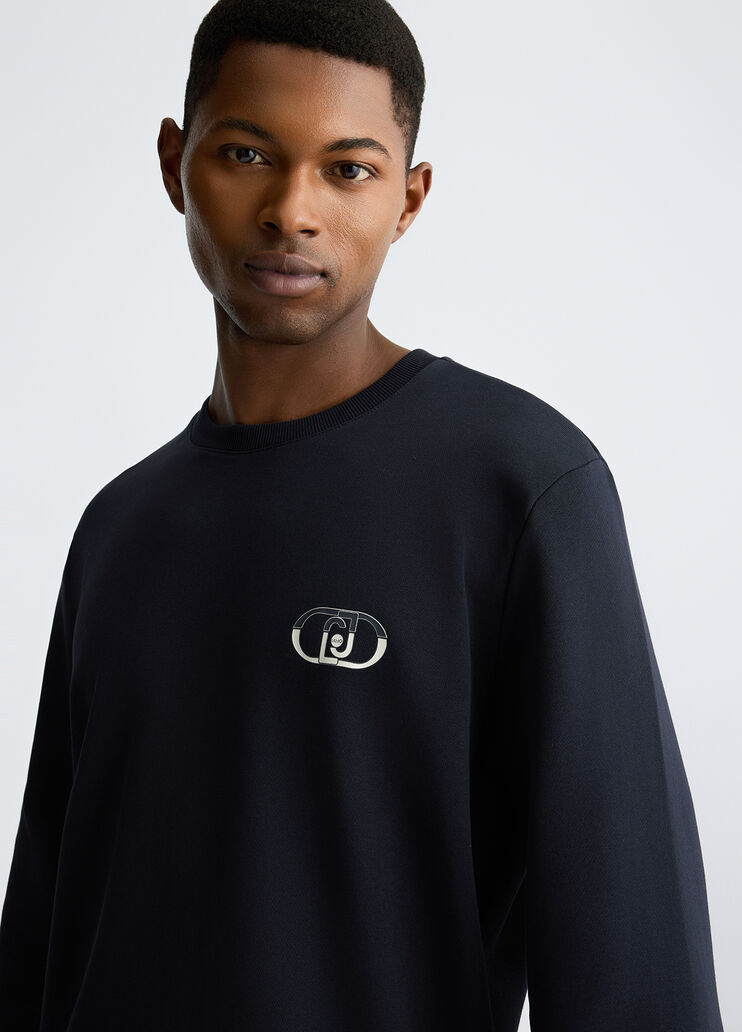 Blue sweatshirt with logo dark blue Liu Jo - medium Blue sweatshirt with logo dark blue Liu Jo - medium