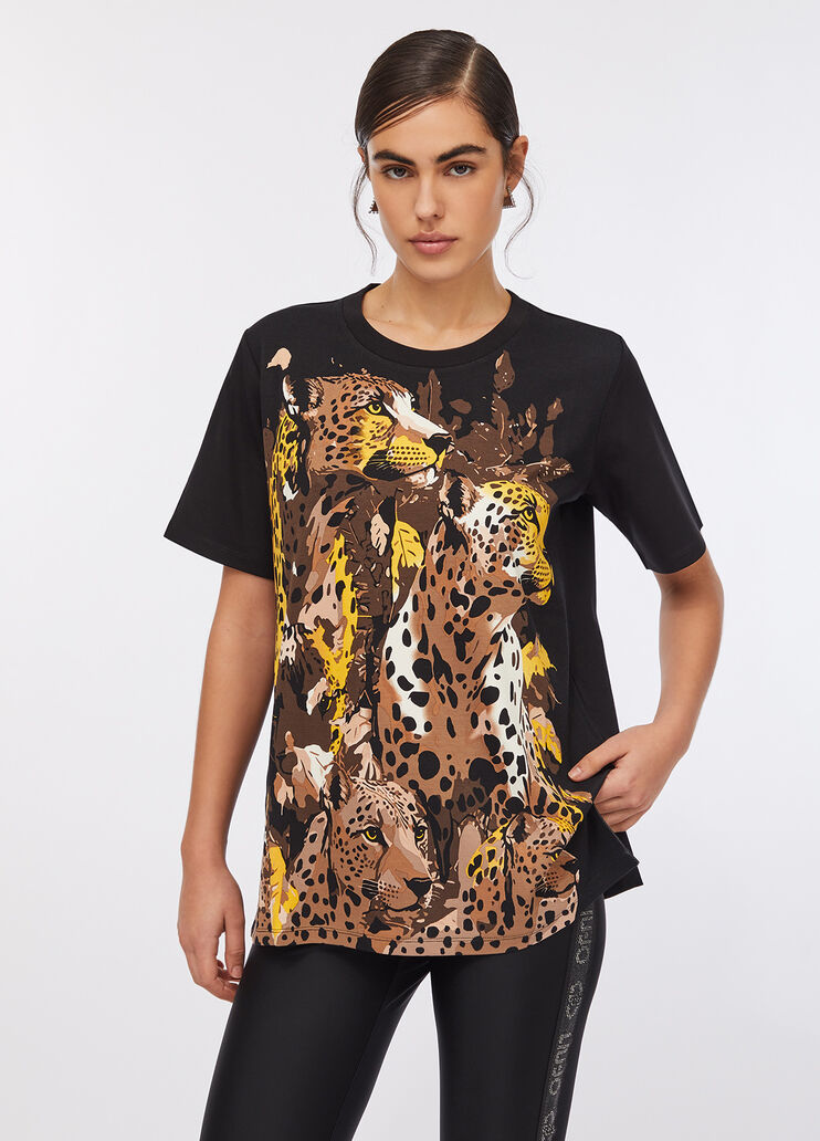 T-shirt avec imprimé noir Liu Jo - large image number 0