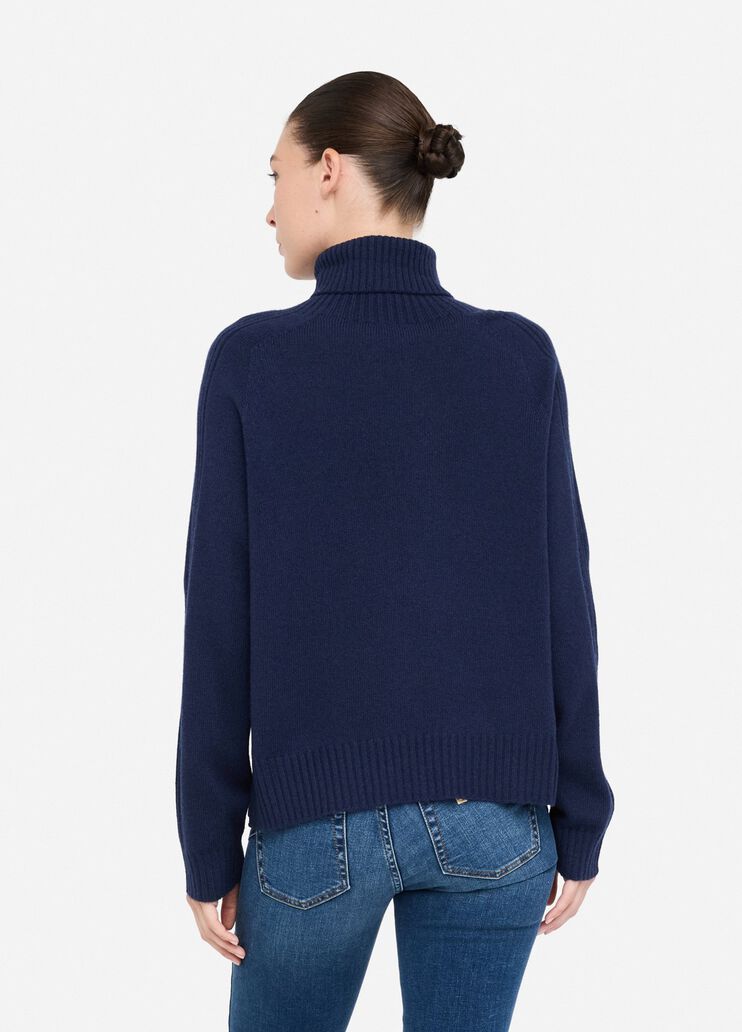 Wool and cashmere turtleneck dark blue Liu Jo - large image number 1 Wool and cashmere turtleneck dark blue Liu Jo - large image number 1