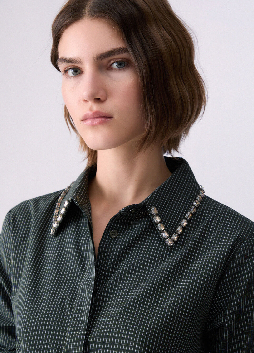 Shirt with Jewel Embroidery green Liu Jo - large image number 4