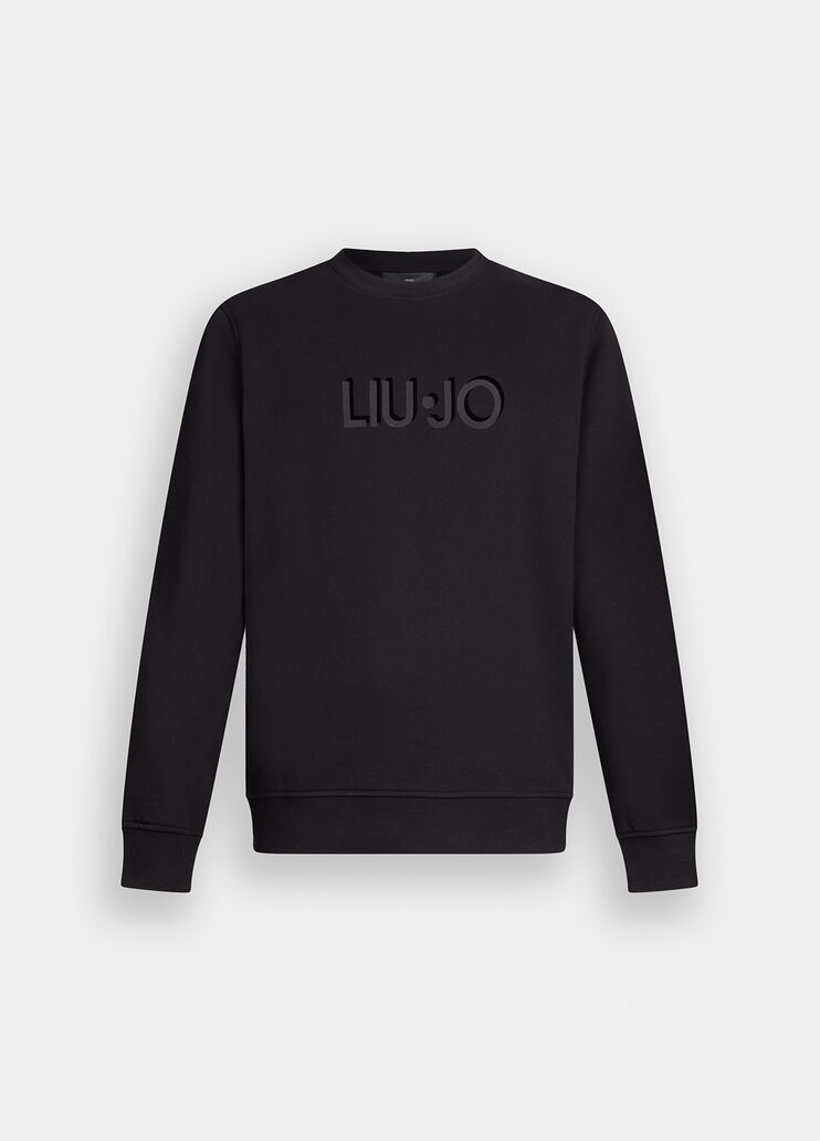 Sweat-shirt avec logo noir Liu Jo - large image number 6