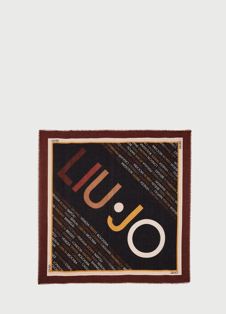 Pañuelo con logotipo Negro Liu Jo - large image number 0 Pañuelo con logotipo Negro Liu Jo - large image number 0