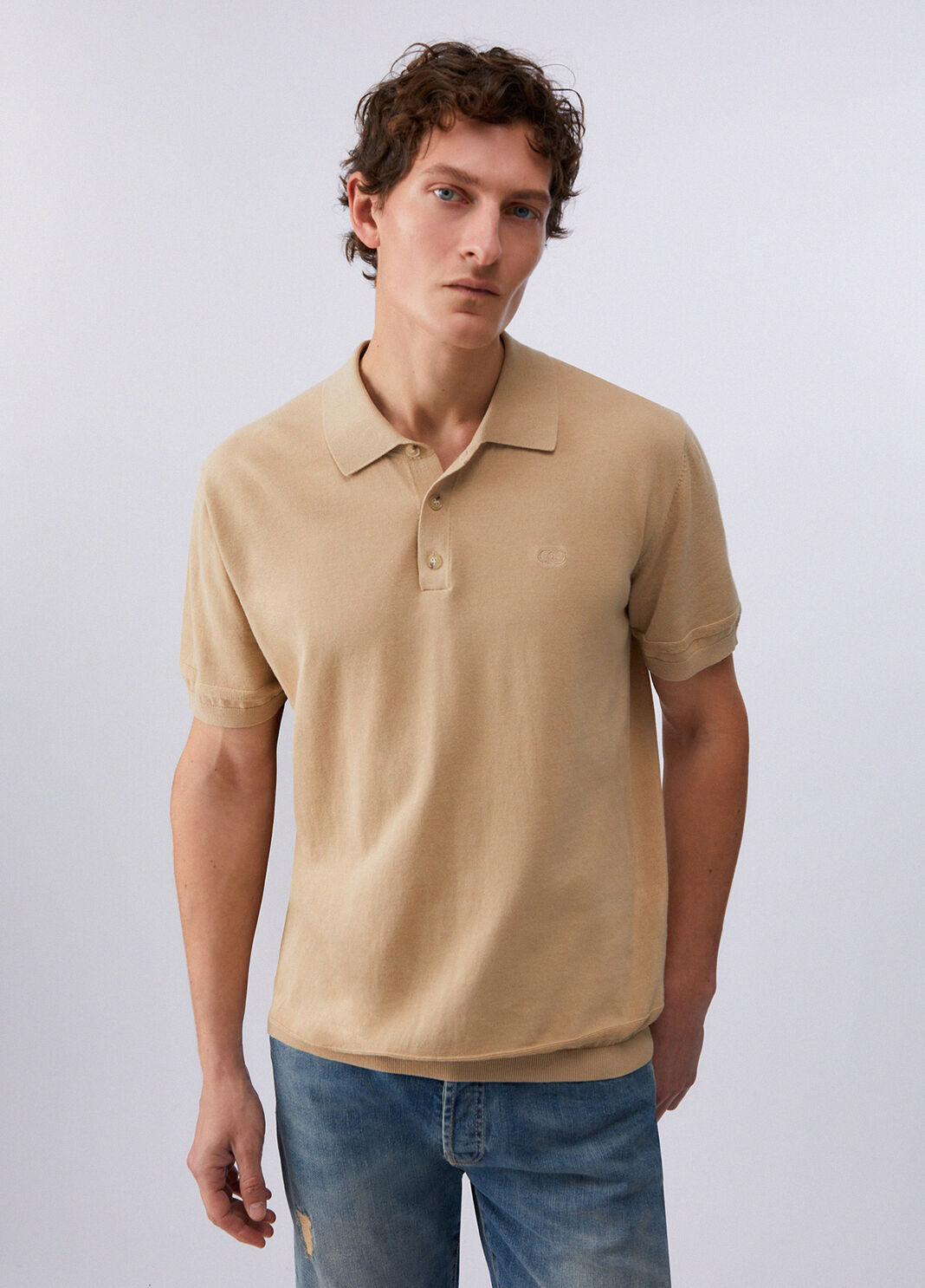 Knit polo-shirt beige Liu Jo - large image number 0