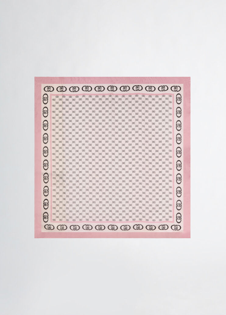 Pink scarf with logo pink Liu Jo - large image number 2 Pink scarf with logo pink Liu Jo - large image number 2
