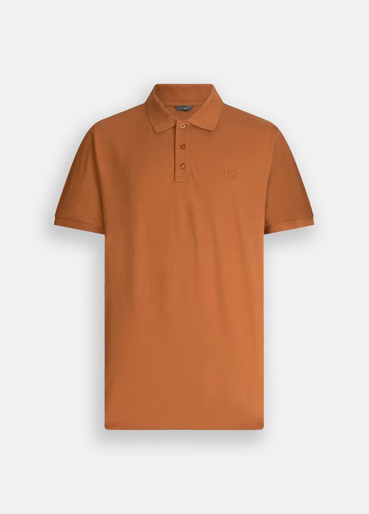 Cotton piqué polo shirt brown Liu Jo - large image number 6 Cotton piqué polo shirt brown Liu Jo - large image number 6