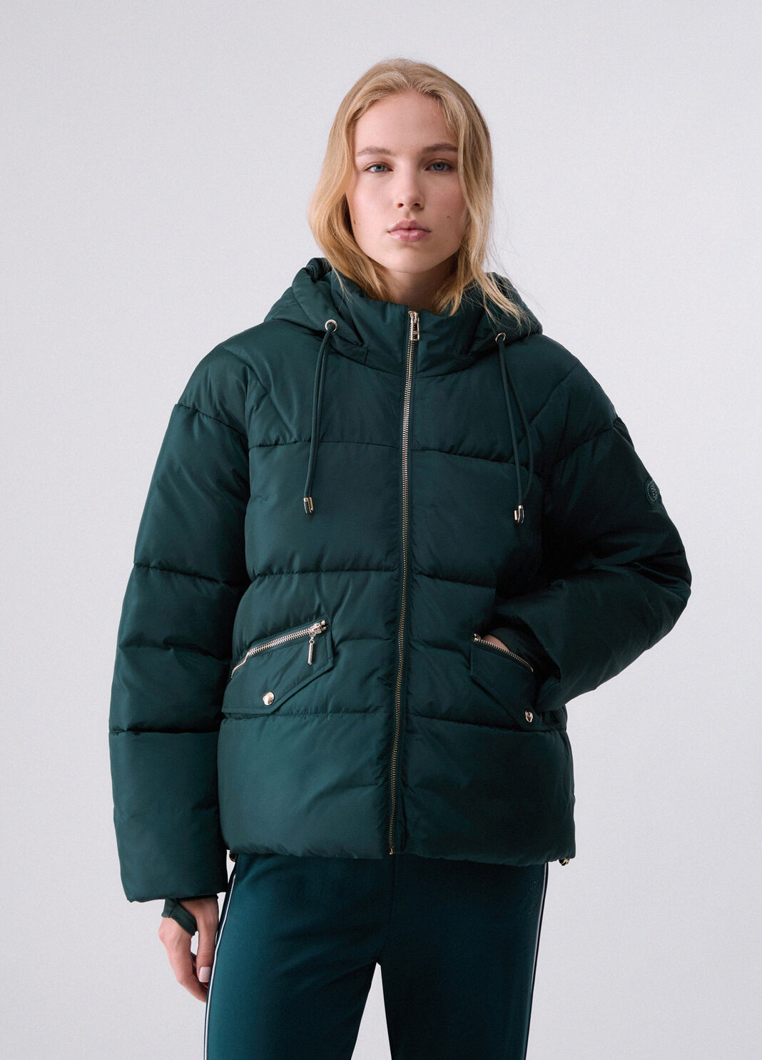 Padded jacket with hood green Liu Jo - large image number 0