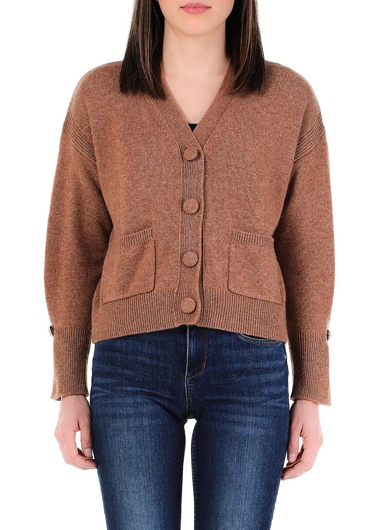 Cárdigan en mezcla de lana tabaco Liu Jo - large image number 0