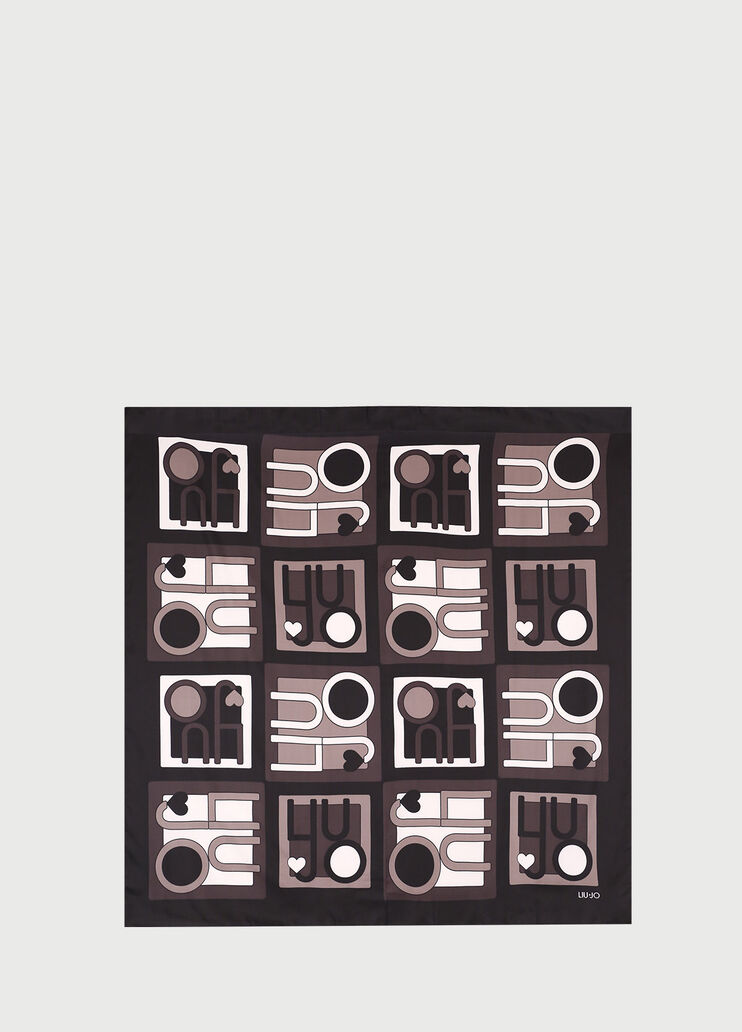Foulard with logo Black Liu Jo - large image number 0 Foulard with logo Black Liu Jo - large image number 0