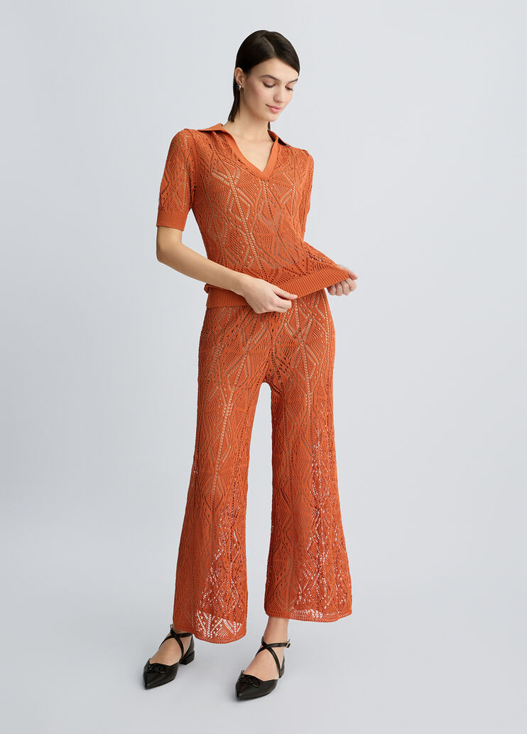 Crochet trousers terracotta Liu Jo - medium Crochet trousers terracotta Liu Jo - medium