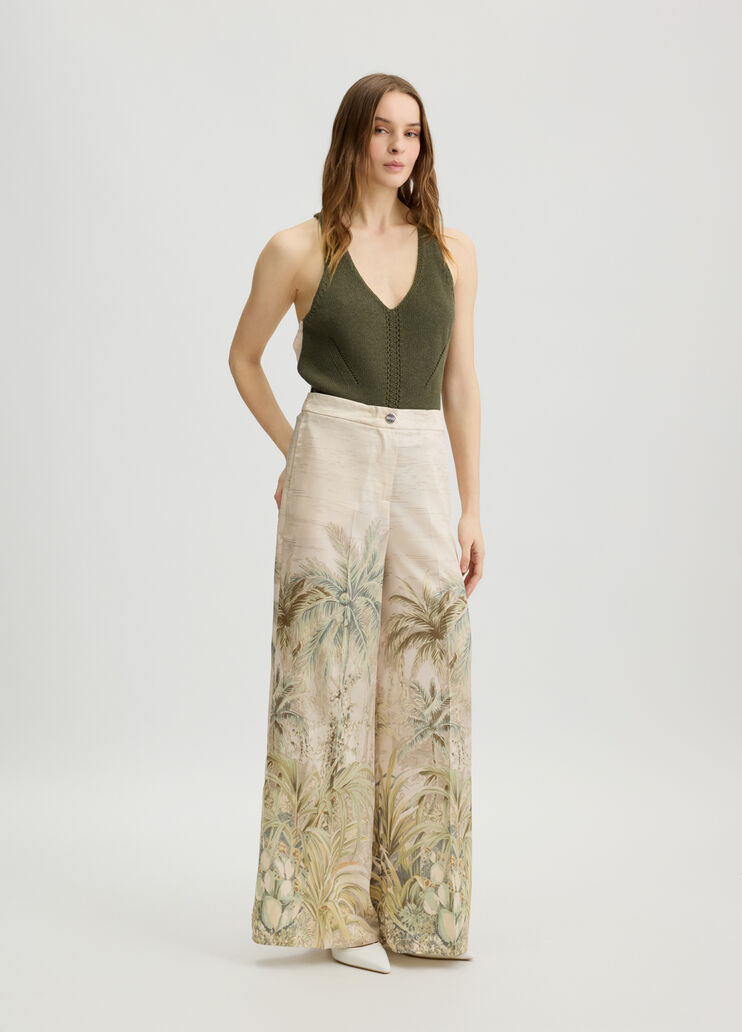 Knit top with cut-out detailing khaki green Liu Jo - large image number 5 Knit top with cut-out detailing khaki green Liu Jo - large image number 5