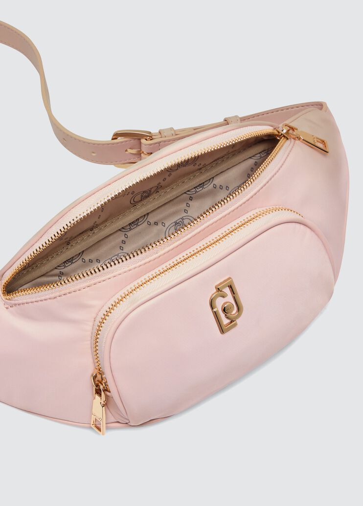 Nylon pouch bag with charm powder pink Liu Jo - large image number 6 Nylon pouch bag with charm powder pink Liu Jo - large image number 6