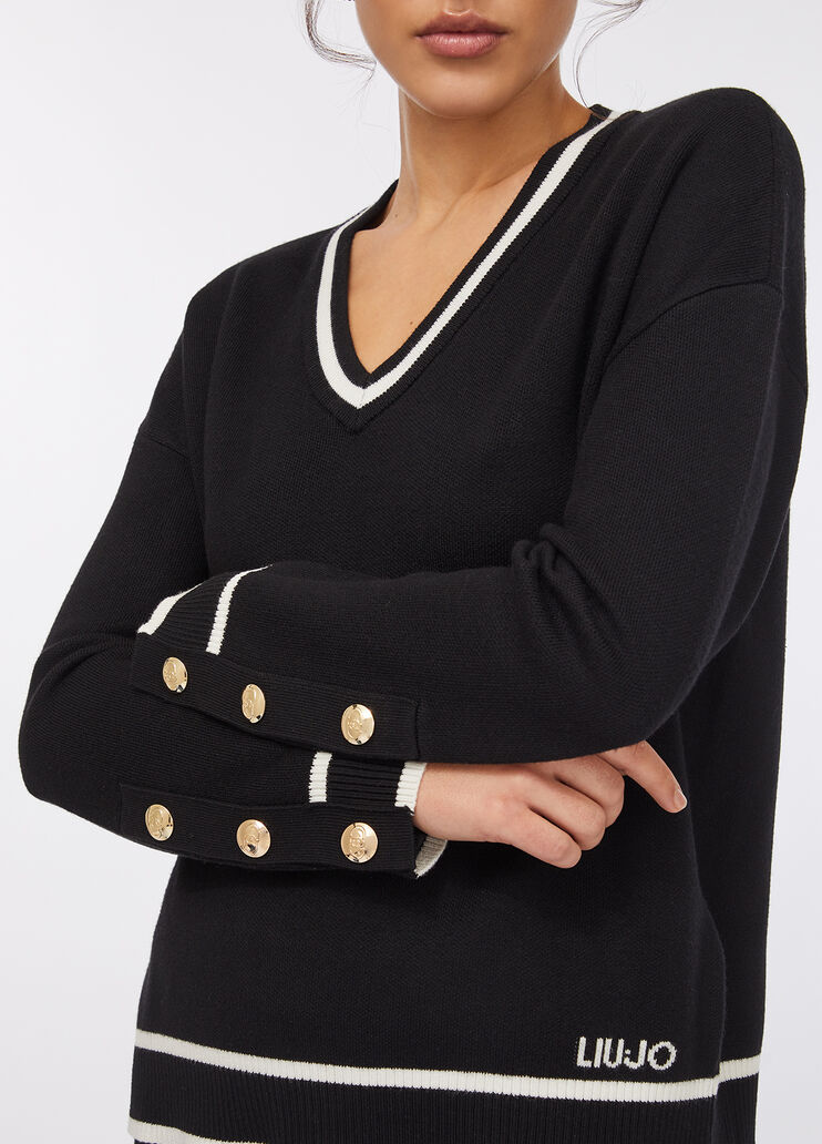 Silk-blend jumper black Liu Jo - large image number 3