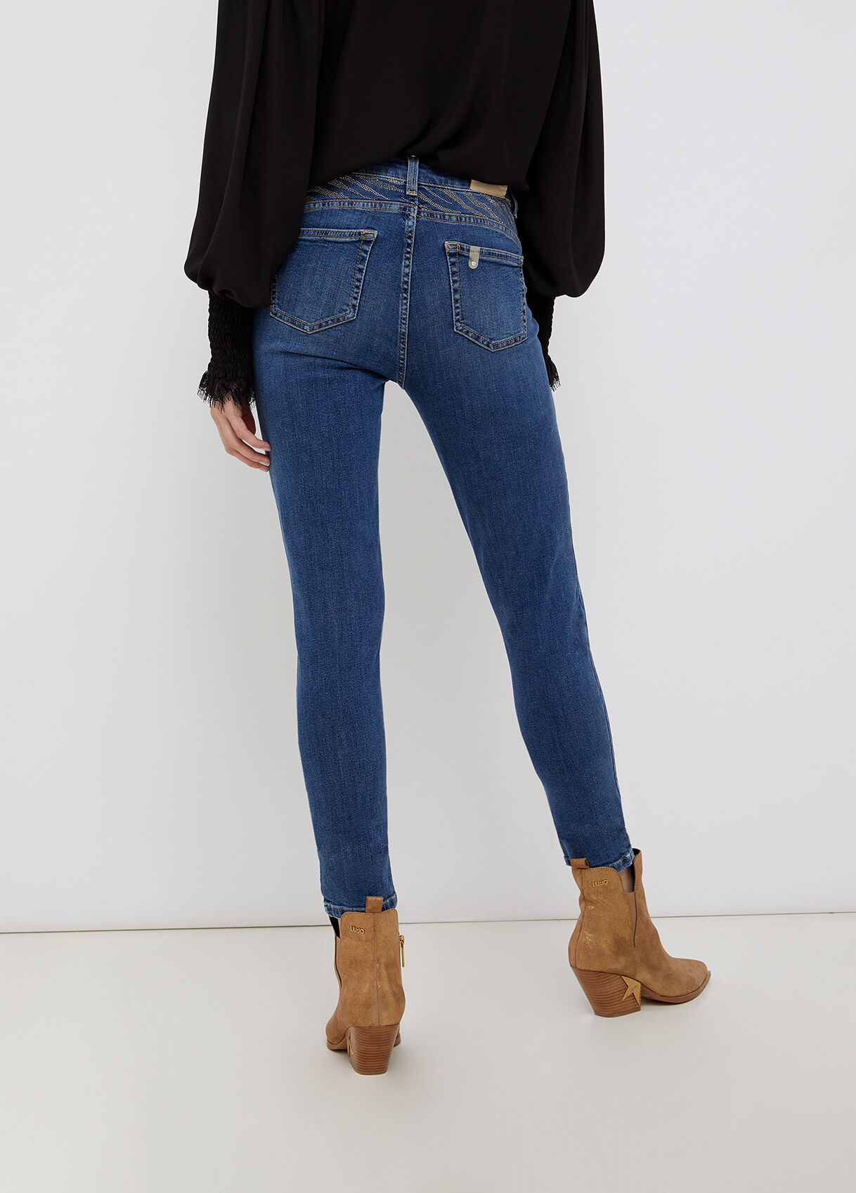 High-rise skinny jeans