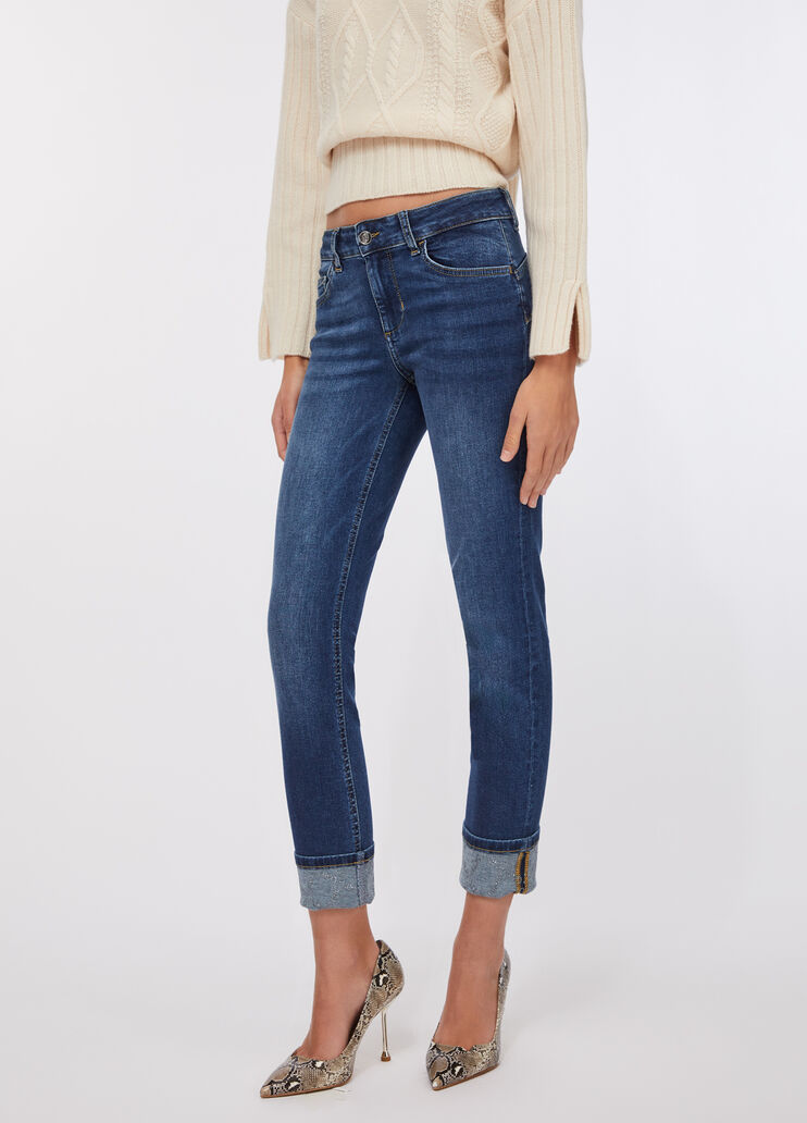 Skinny jeans with turn-ups blue denim Liu Jo - large image number 0