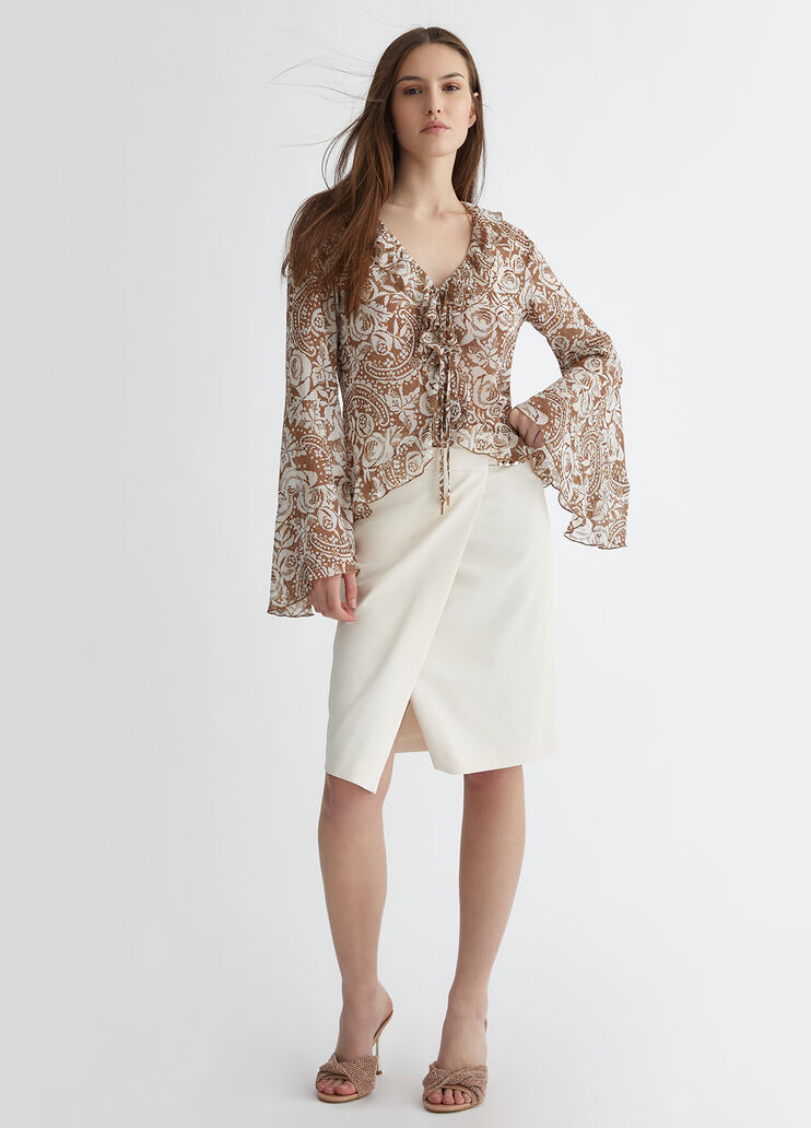 Bluse mit Spitze Farbe Gemustert | Liu Jo