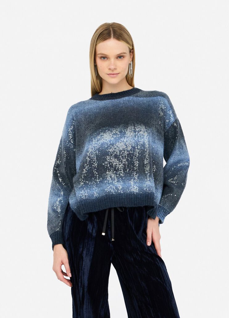 Jumper with sequins blue Liu Jo - medium