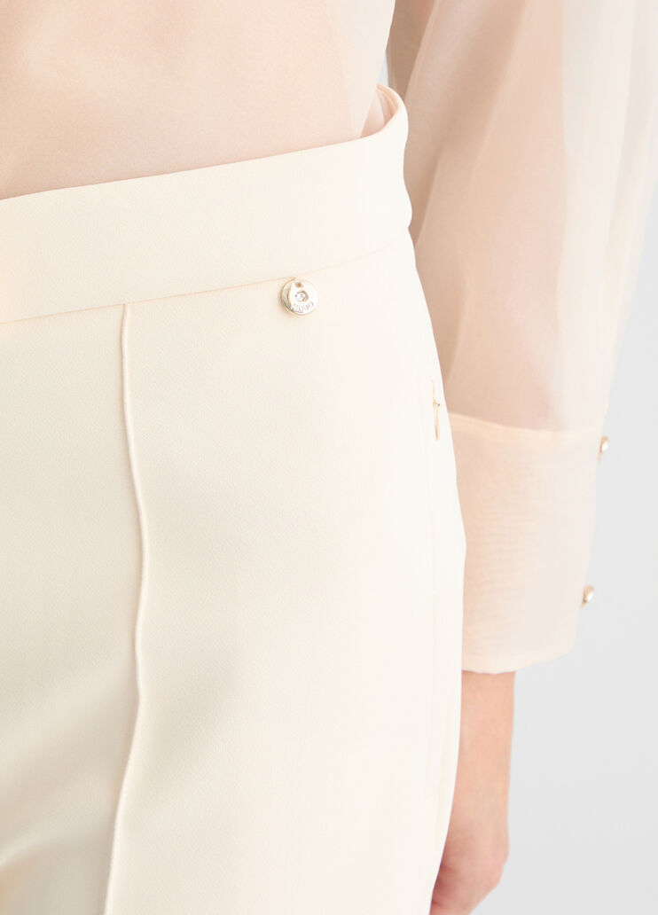Cream cigarette trousers champagne Liu Jo - large image number 2 Cream cigarette trousers champagne Liu Jo - large image number 2
