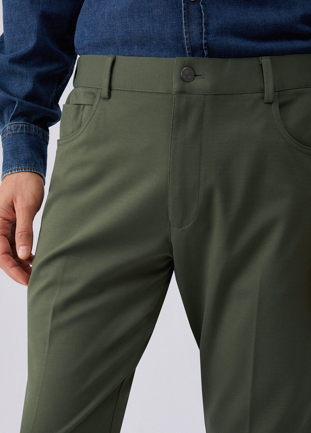 Slim-fit trousers thyme green Liu Jo - large image number 4