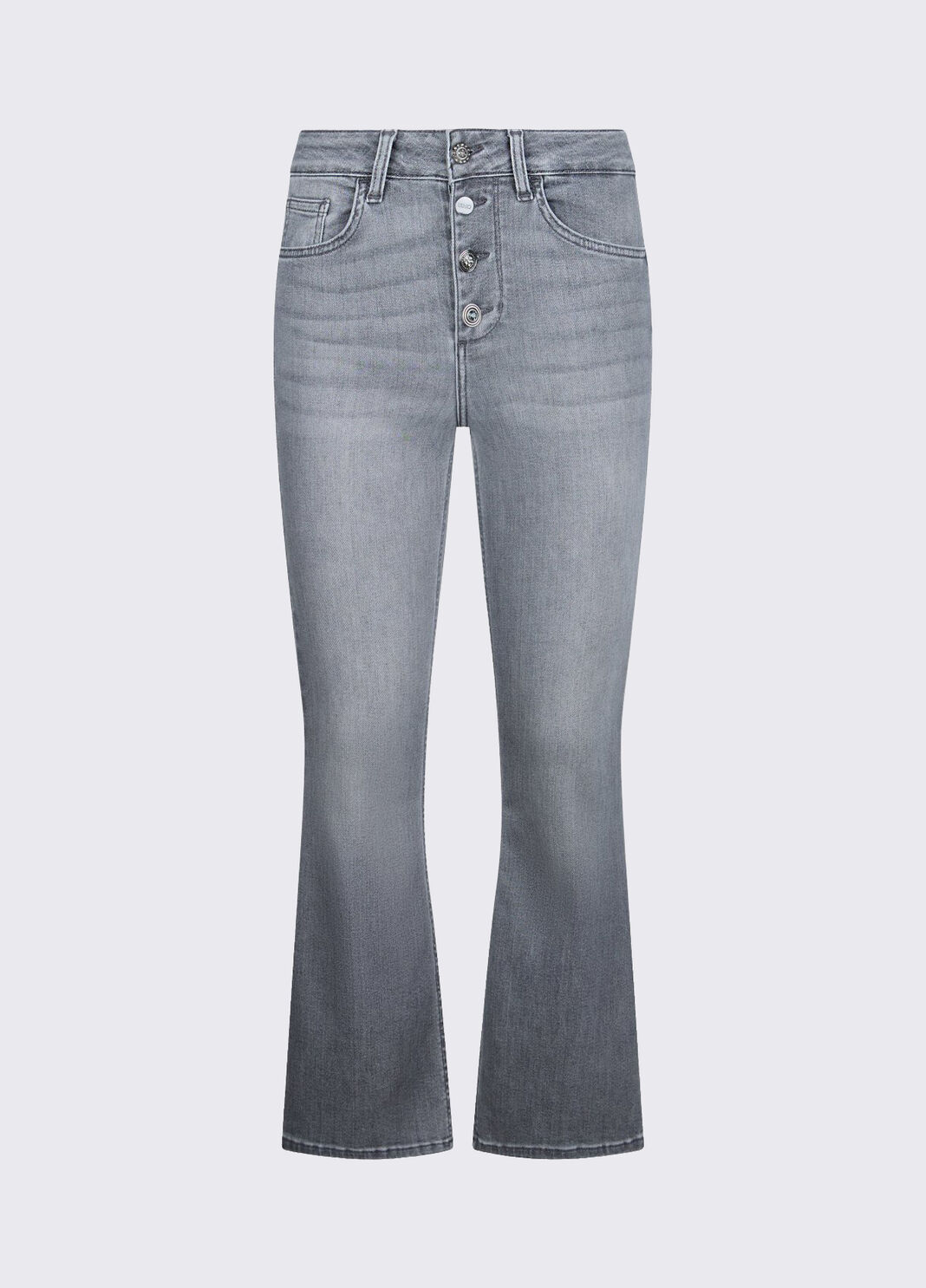 High-rise bootcut jeans grey denim Liu Jo - large image number 6