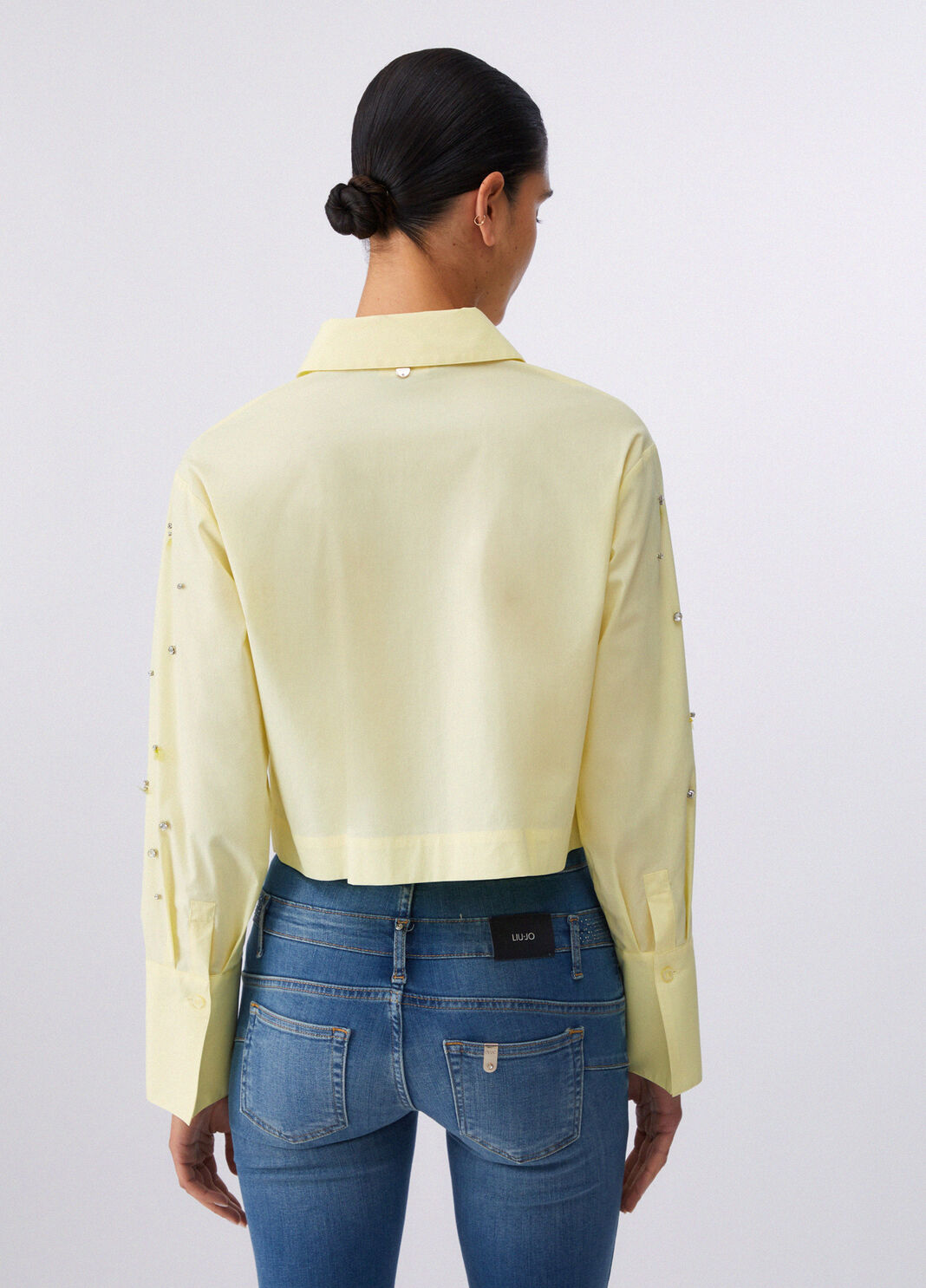 Boxy-Hemd mit Schmuckstickerei Gelb Liu Jo - large image number 1