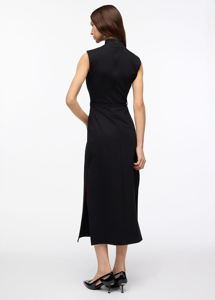 Midi dress with belt black Liu Jo - large image number 1