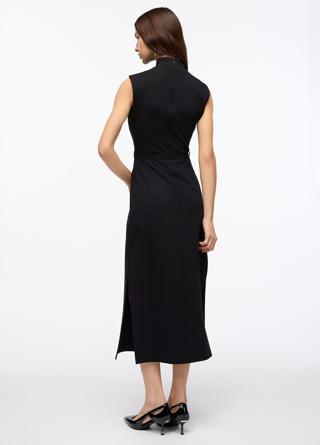 Robe midi avec ceinture noir Liu Jo - large image number 1