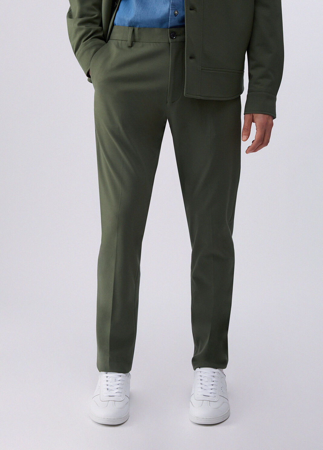 Jersey chinos thyme green Liu Jo - large image number 0