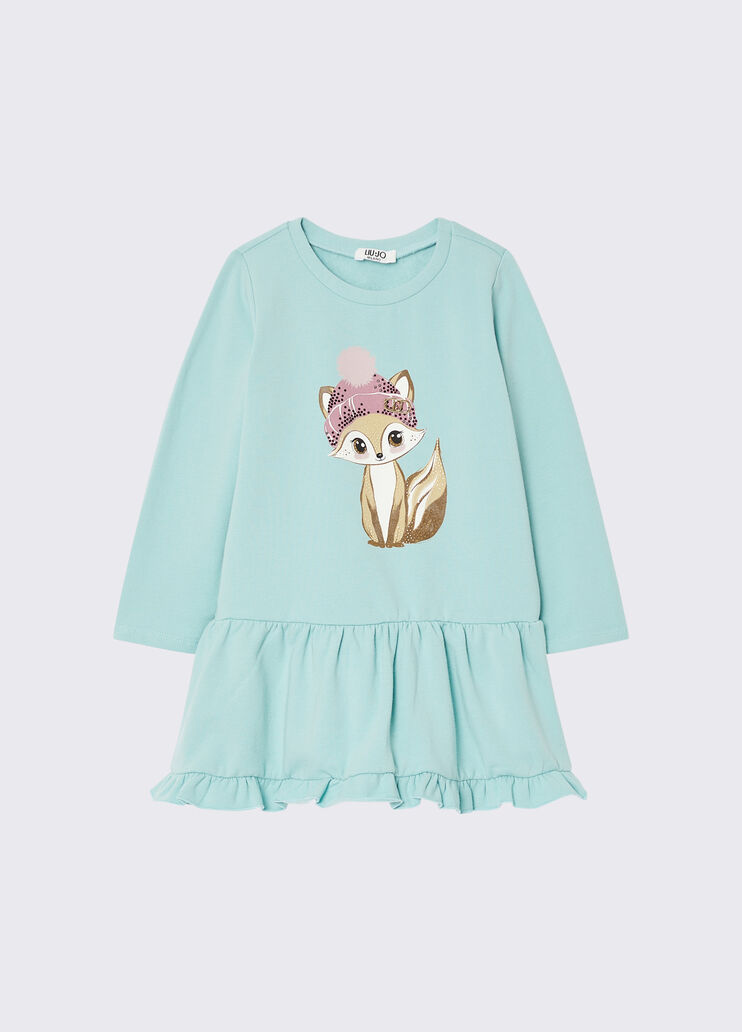 Short fleece dress mint Liu Jo - medium