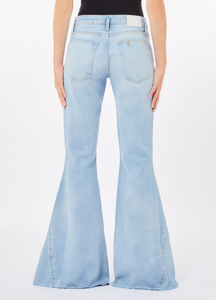 Jean &eacute;vas&eacute; &agrave; taille basse denim bleu fonc&eacute; Liu Jo - medium