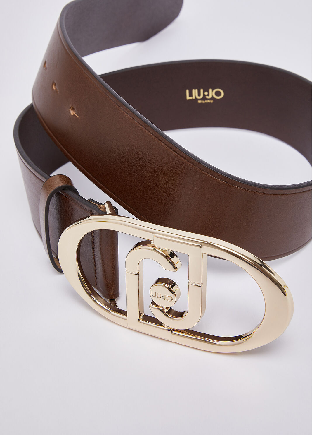 LaPuffy leather bustier belt dark brown Liu Jo - large image number 3