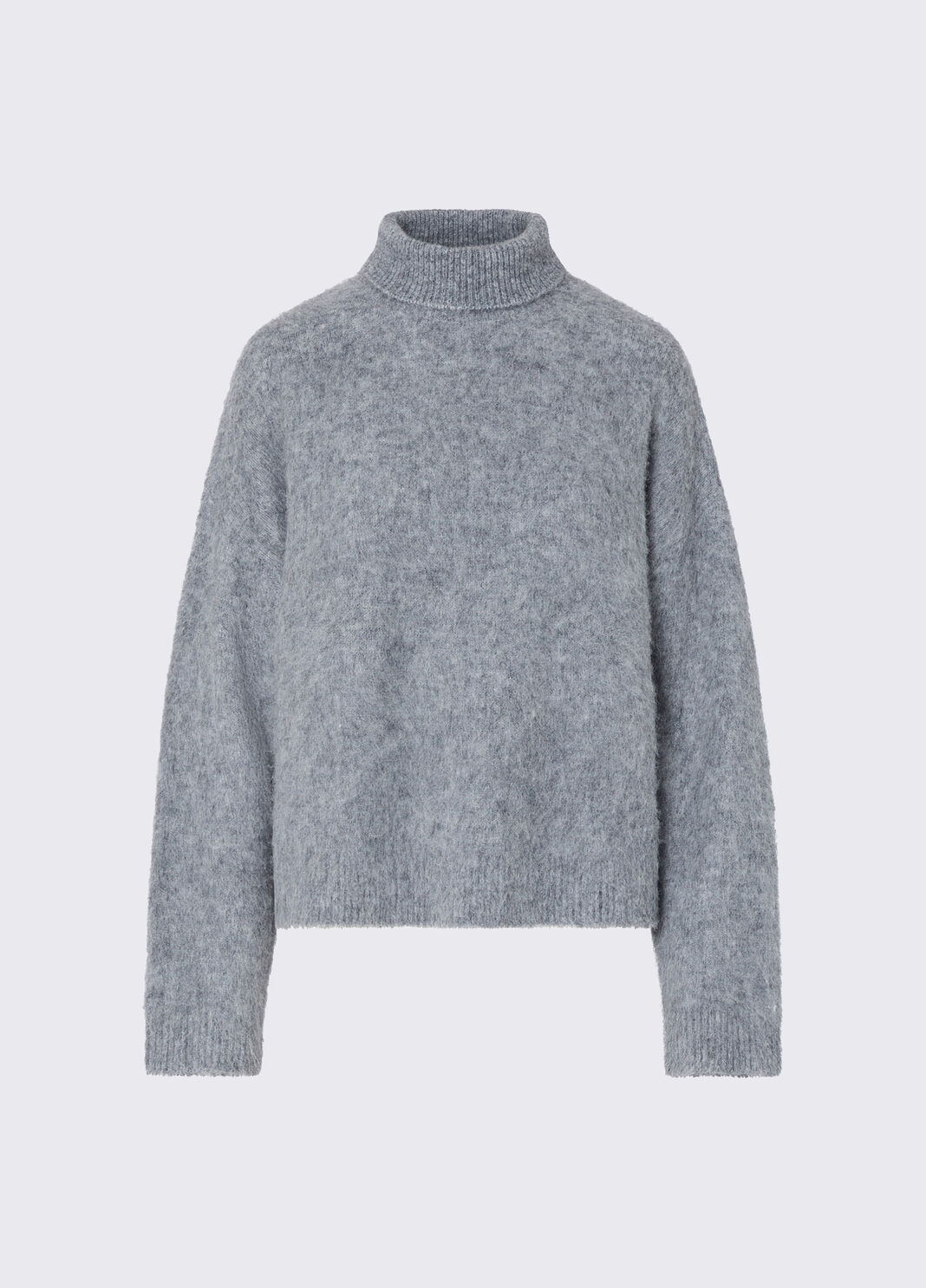 Turtleneck sweater in wool brushed grey m&eacute;lange Liu Jo - large image number 6