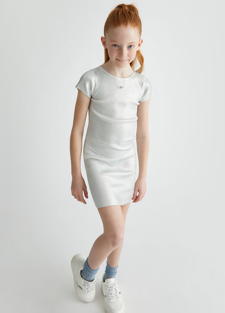 Lurex® knit dress white/silver Liu Jo - medium Lurex® knit dress white/silver Liu Jo - medium