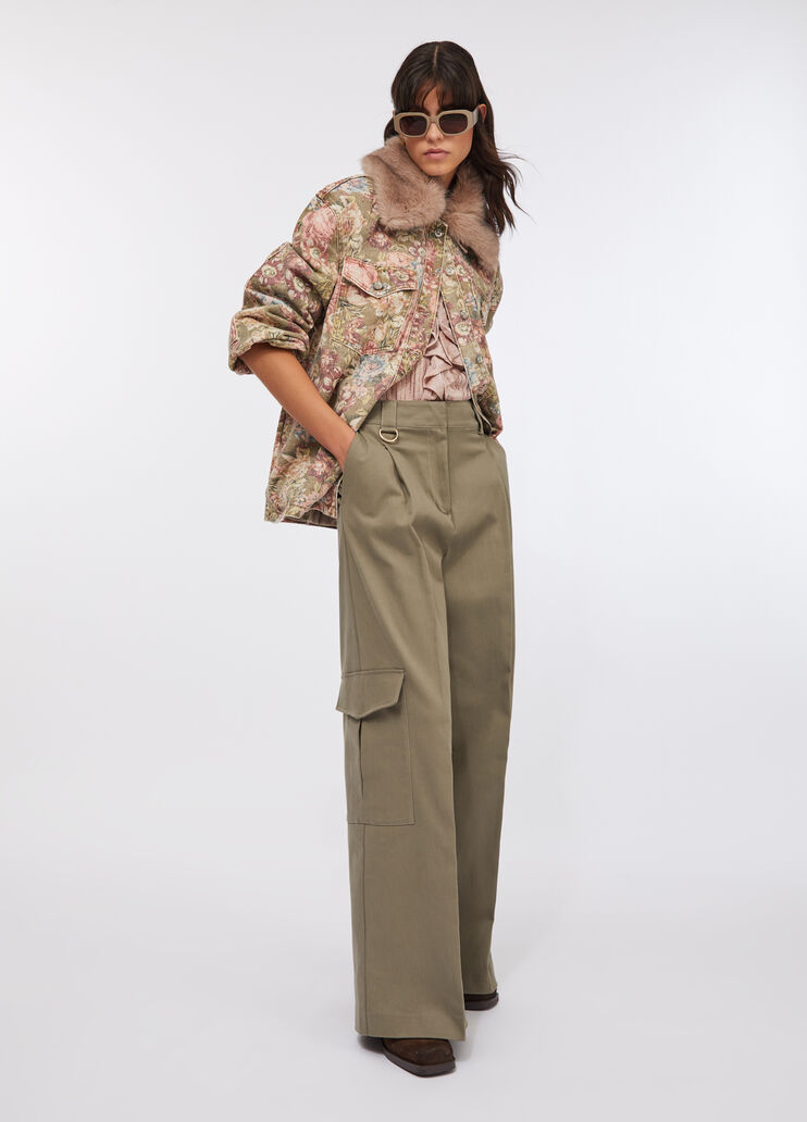 Jacke mit Kunstpelzkragen Sanderson-Print Liu Jo - large image number 5