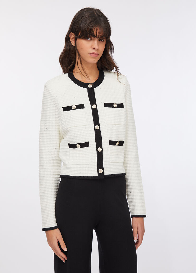 Jacke aus Lurex® milchfarben Liu Jo - large image number 0