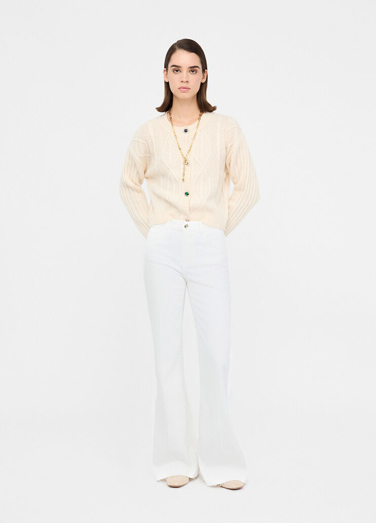 Flared trousers white wool Liu Jo - medium Flared trousers white wool Liu Jo - medium