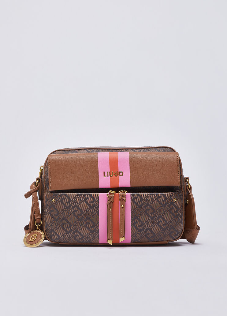 Sac &agrave; bandouli&egrave;re format moyen avec charm marron Liu Jo - medium