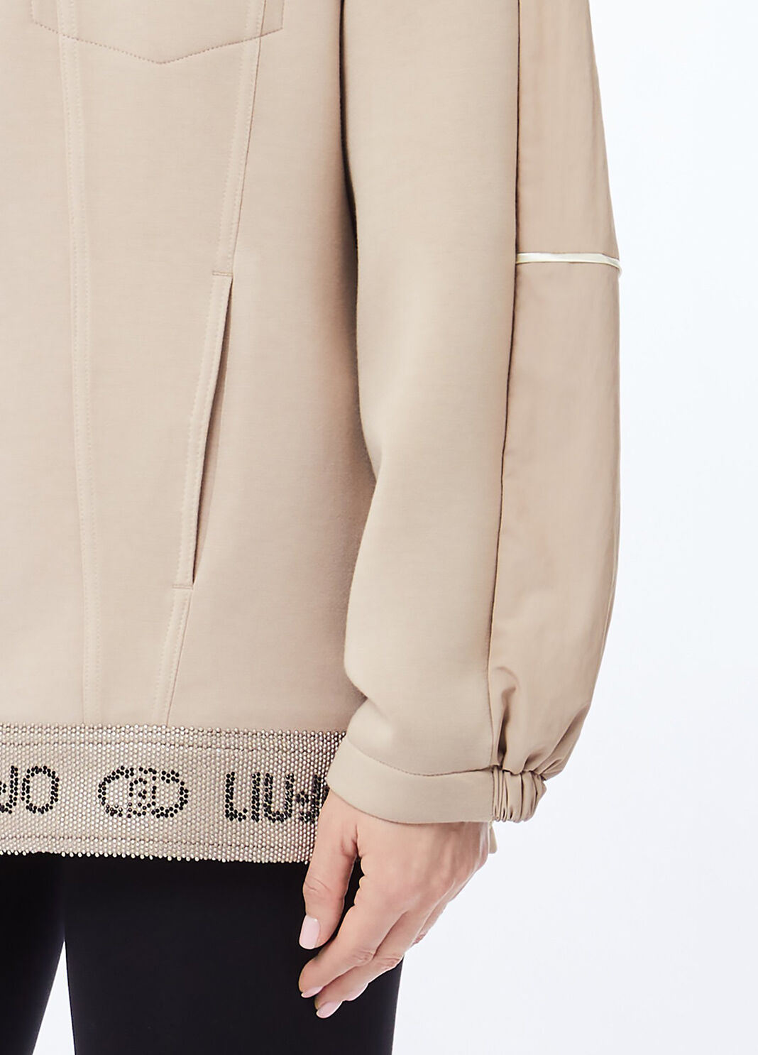 Scuba and nylon jacket champagne Liu Jo - large image number 2