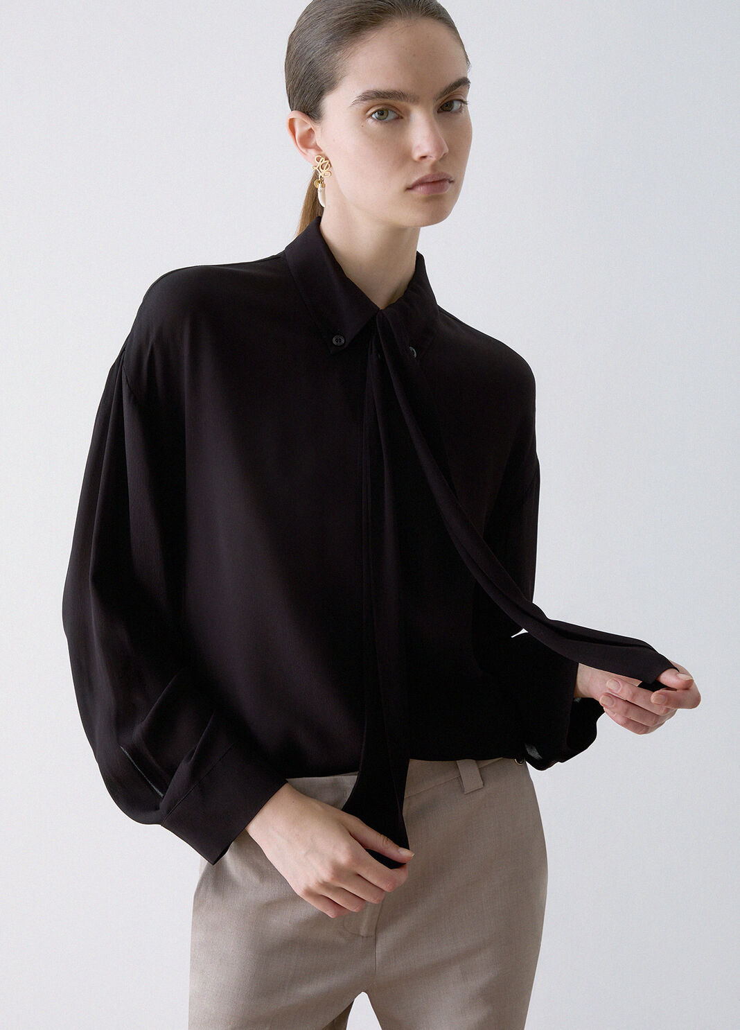 Blouse with Bow black Liu Jo - large image number 3