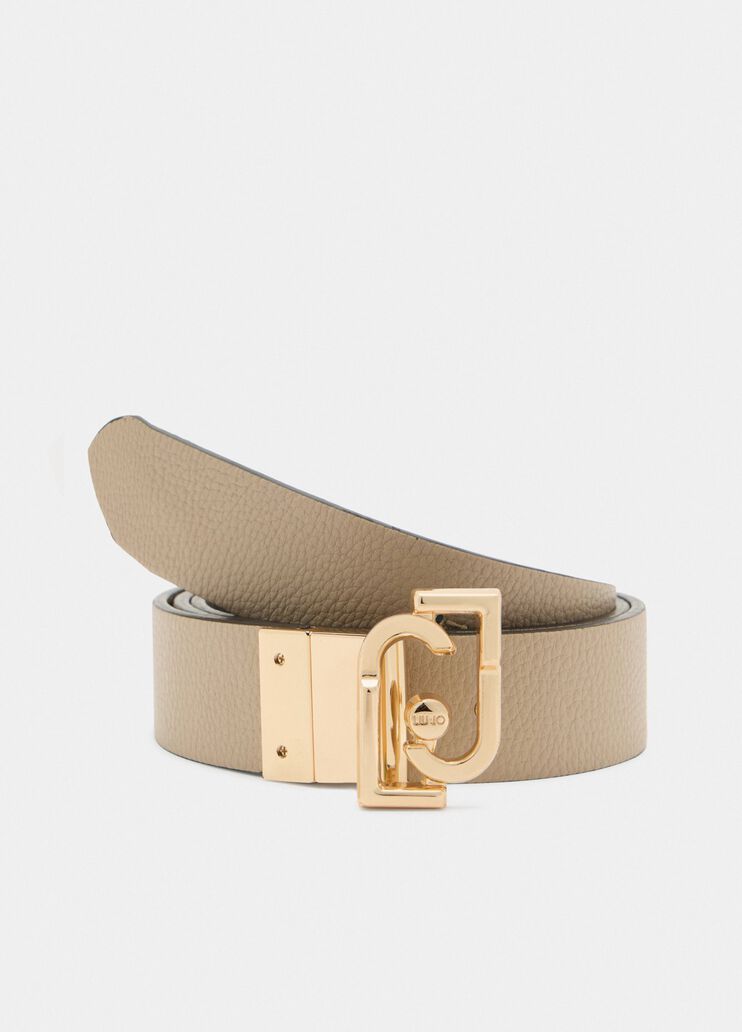 Reversible belt with logo beige Liu Jo - large image number 3