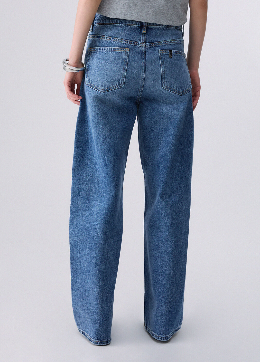 Straight jeans with asymmetric waistband blue denim Liu Jo - large image number 1